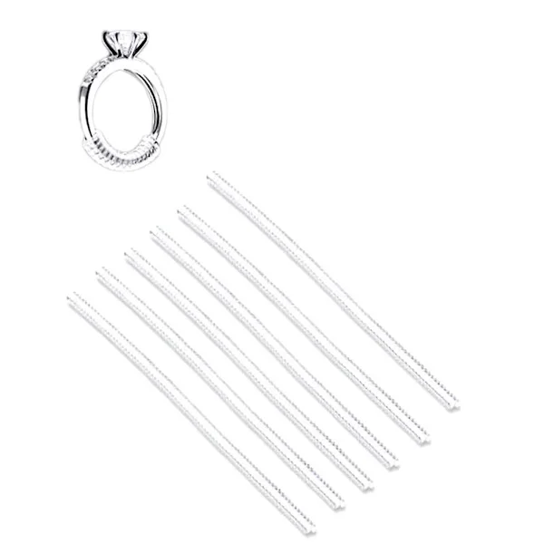 6 Pieces Silicone Rings for Women, Ring Guard, Loose Rings, Transparent Ring Size Adjuster, Adjuster, Invisible Silicone Ring Guard
