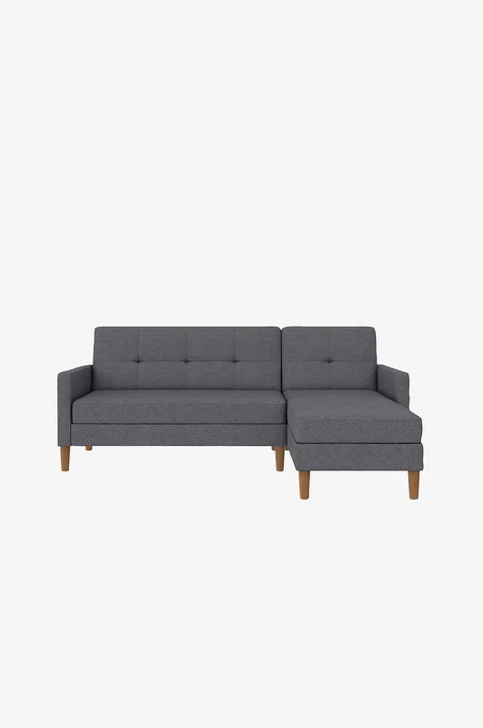 Dorel Home - Schäslong Bäddsoffa med förvaring Lilly - Grå - Bäddsoffor - Från Homeroom