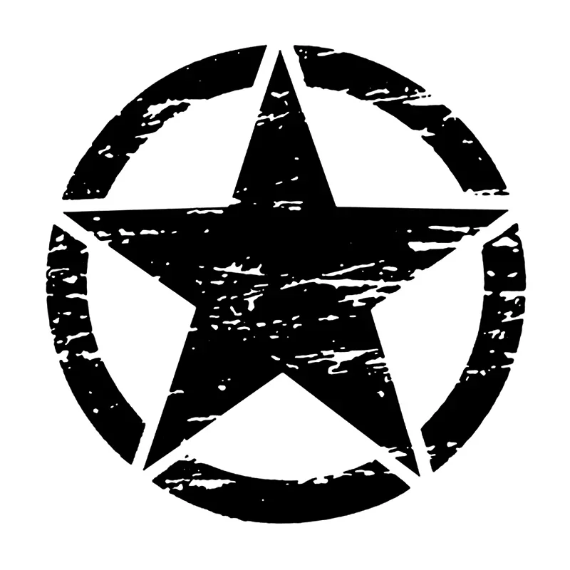 AliExpress - 50 cm großer Stern-Grafik, wasserdicht auf Autos, Army Star Distressed-Aufkleber für Jeep-Aufkleber, große Kapuze, grafische Karosserie, 