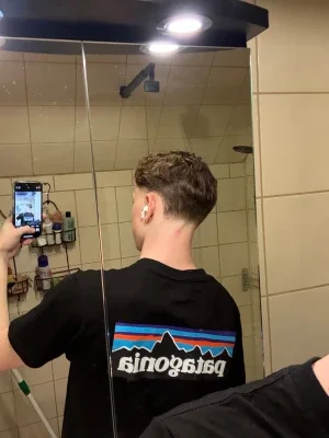Svart Patagonia t-shirt med tryck