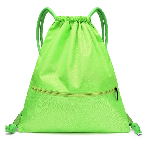 #Drawstring Swim PE Bag Sports Gym Sack Backpack Waterproof Zipper#