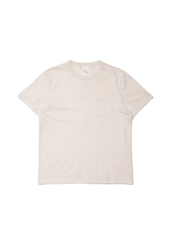 Nudie Jeans Roy Heavy Slub T-Shirt Olive T-shirts Herr Vit SMALL