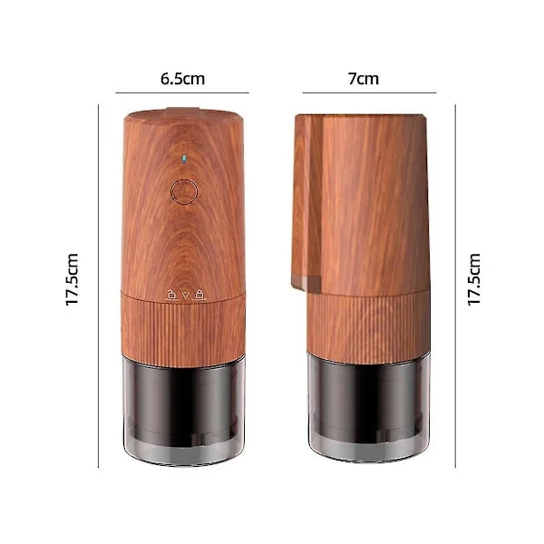 Electric Coffee Grinder Espresso Coffee Bean Grinder Powder Container Retractable Automatic Portable Rechargeable