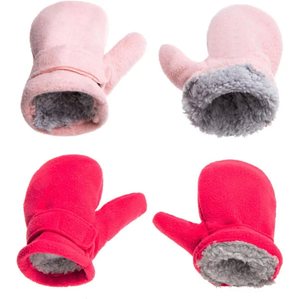 Winter Baby Mittens with Fleece Lining, Warm and Soft Gloves for Little Boys