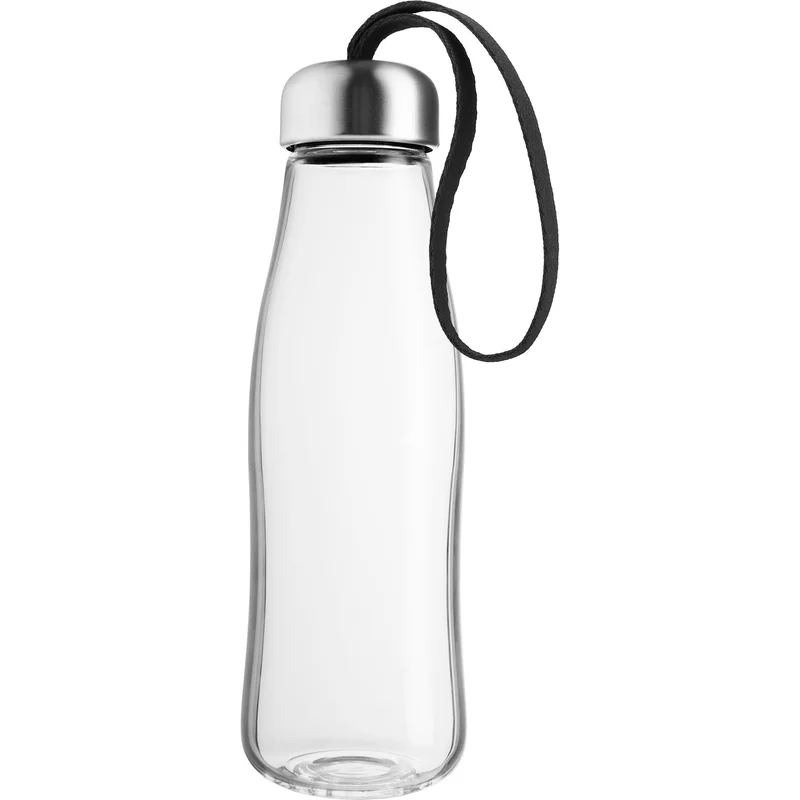 Eva solo Drikkeflaske Glas 0,5 liter, Sort | KitchenOne
