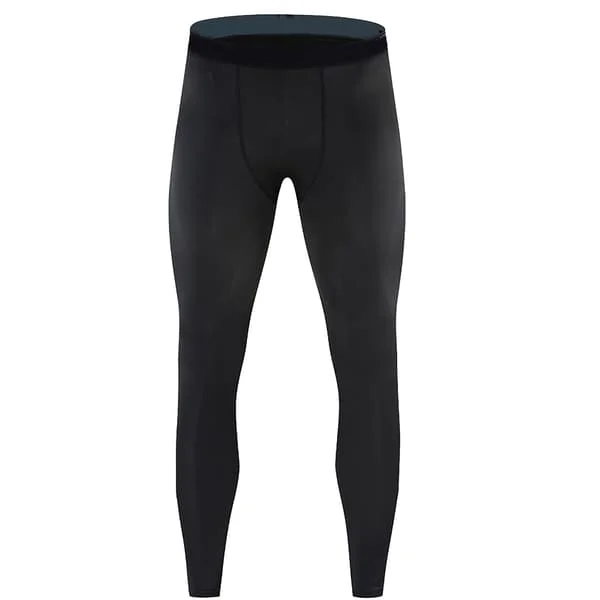 Elastiska Snabbtorkande Herr Kompressionsbyxor Tights Leggings Polyester Träning Fitness Svart XL