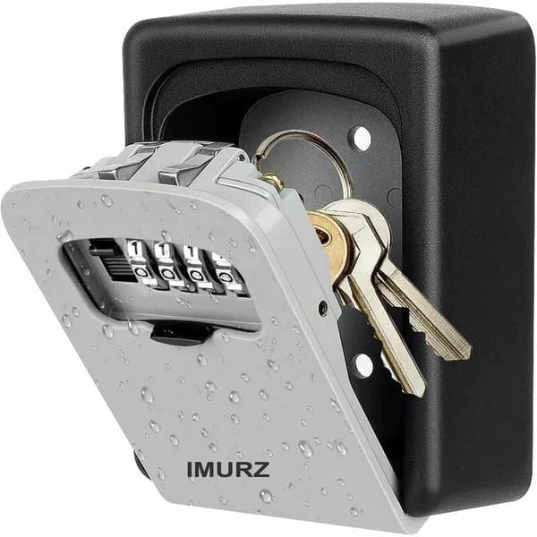 1 pc BoxîSecure Key Lock Box, Wall Mounted Key Lock Box, Key Box with 4-Digit Code, High Security, Waterproof and Rustproof