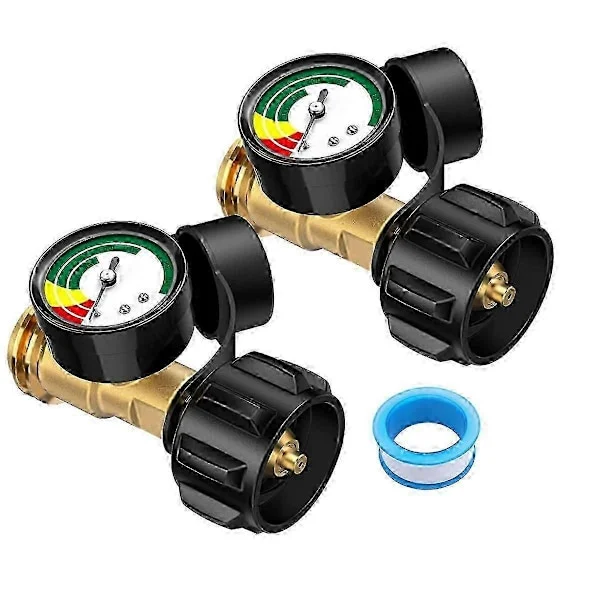 2-pak Propan Tank Måler Niveauindikator, Propan Måler, Propan Gas Trykmåler Propan Varmelegeme, Bålplads, BBQ Grill
