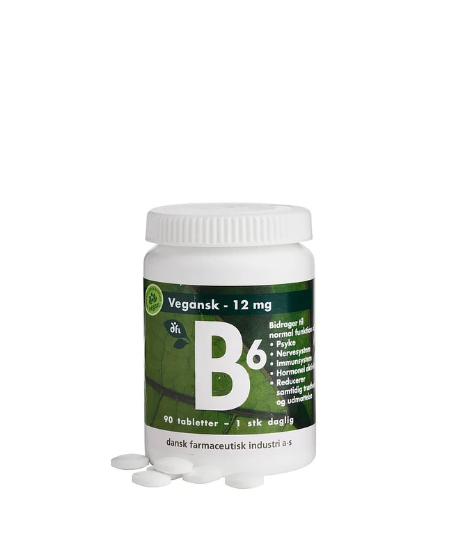 3 for 2 - Grønne vitaminer B6 12 mg 90 stk, Helse & Madvarer, B-vitamin, B6 Vitamin