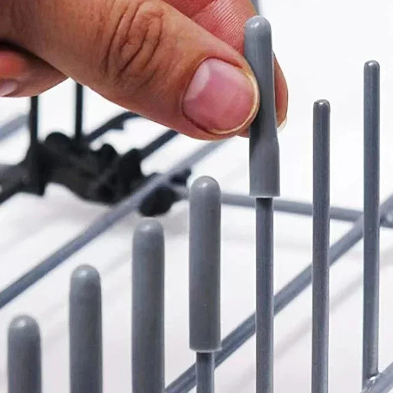 AliExpress - 20/50 stücke Spülmaschine Rack Kappen Spitze Zinken Abdeckung Kappe Flexible Runde End Kappen Schutzhüllen Für Scharfe Artikel Verhindern