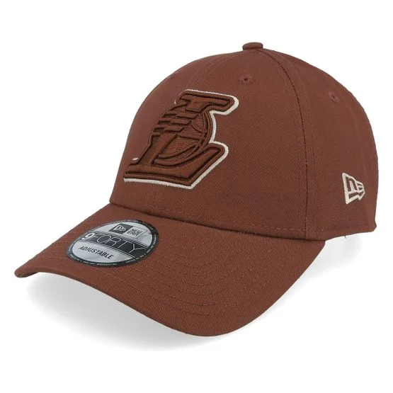 New Era - NBA Brun adjustable Kasket - Los Angeles Lakers Team Outline 9FORTY Brown Adjustable @ Hatstore