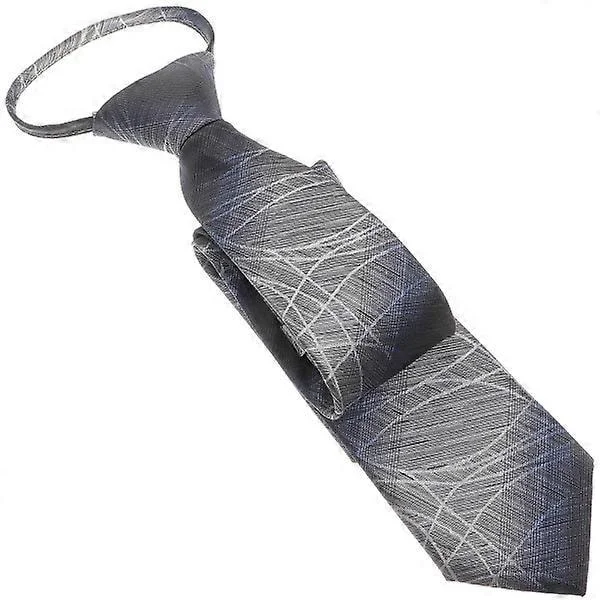 Slips med lynlås, slips til mænd, færdigbundet slips, formelt business-slips, elegant business-slips til mænd