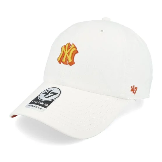 47 Brand - MLB - White - unconstructed - Cap - New York Yankees MLB Shop 47 Clean Up Cap White Dad Cap - Hatstore