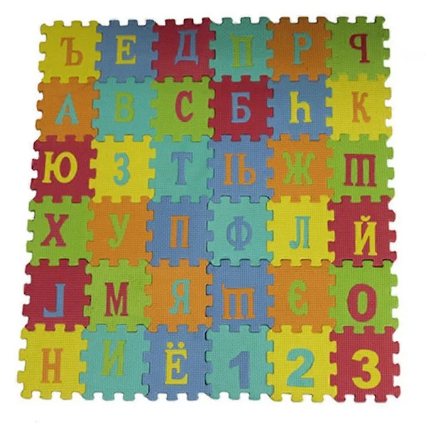 Russian Arabic Alphabet Kids Carpet Foam Eva Shaggy Puzzle Crawling Mat