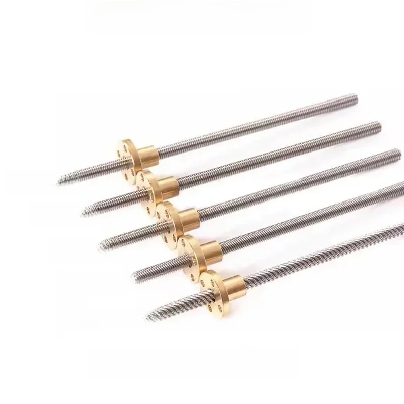AliExpress - Vis mère T6 en acier inoxydable 304, vis trapézoïdale 1/2mm/4mm/6mm/12mm avec écrou en laiton pour imprimante 3D