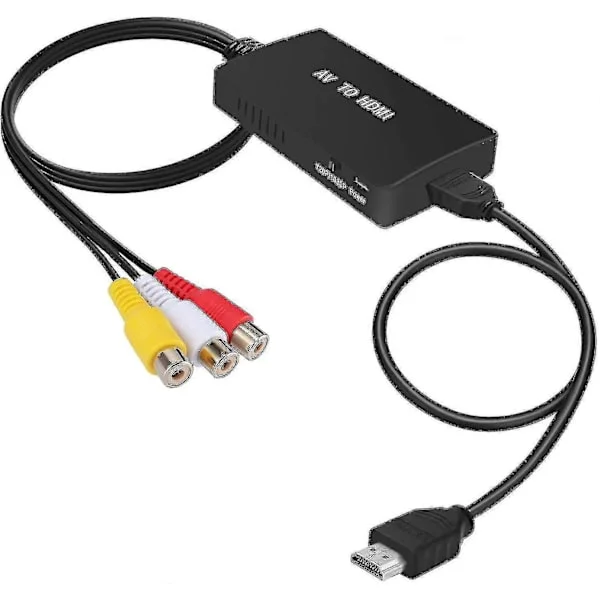 RCA to HDMI Converter, Composite to HDMI Adapter Supports 1080p PAL/NTSC