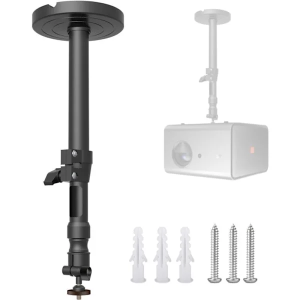 Universelt veggfeste for projektor, Mini projektor veggfeste, Lite projektorfeste for projektorer CCTV DVR-kamera med 360° roterende hode og gjenge A