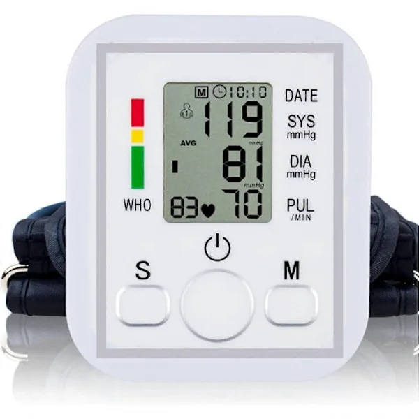Digital Automatisk Blodtryksmåler Overarm BP Maskine Pulsmåler;Digital Automatisk Blodtryksmåler Overarm