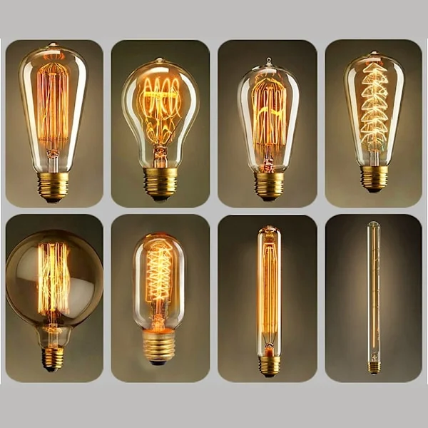 Himmennettävä Edison-lamppu E27 40W 220V Retro Vintage Edison Polttimo Hehkulamppulamppu Vintage Edison Lamppu Retro Light