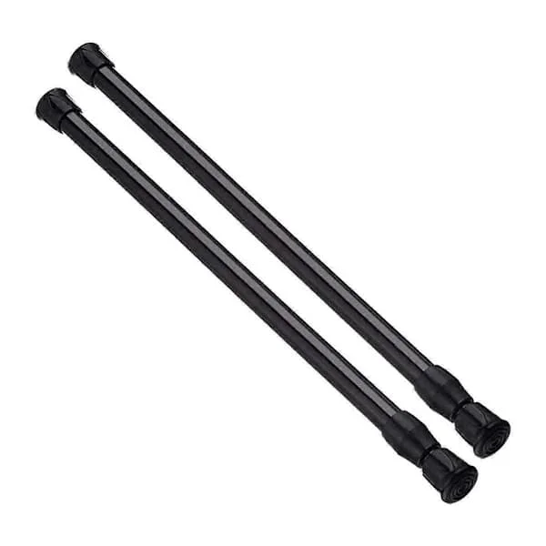 Tension Rods, 2-pack Adjustable Spring Steel Cabinet Rods Tension Curtain Rod Shower Rod Wardrobe Rod Tension Rods Extendable Width 40-71 cm