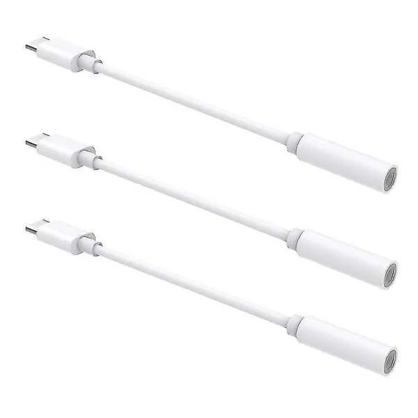 Ukcoco 3 stk Type C Usb C til 3.5mm Hodetelefon Audio Jack Adapter Type C Aux Jack Stereo Øretelefon Hodetelefon Kabel Konverter For Pixel Moto Z Z 