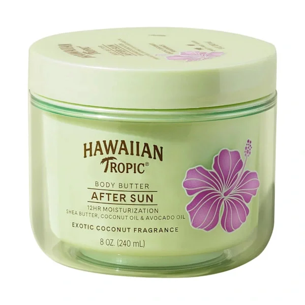 Hawaiian Tropic After Sun Body Butter med kokosolie, 8oz, After Sun Lotion, Fugtgivende Body Lotion, After Sun Fugtighedscreme, Kokos Body Butter