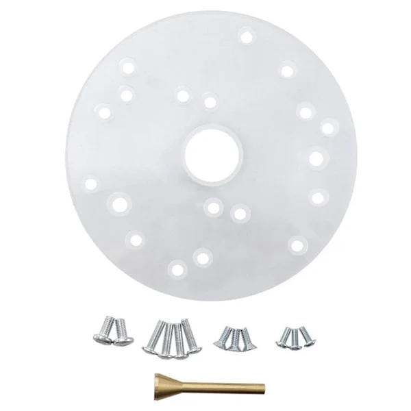 Router Base Plate Kit for Trim Routers Kompakt Router Plate med Skruer Universal Router Base Plate