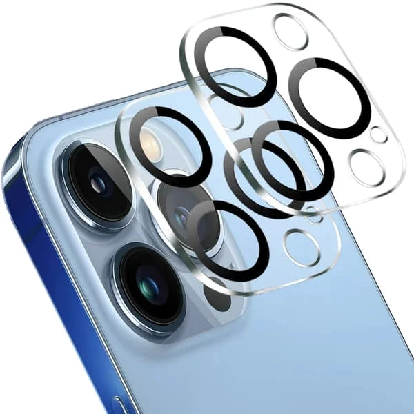 [2-Pack] iPhone 13 Pro Max Linsskydd av Härdat Glas - Skydd för Kamera, Anti-Reptåligt