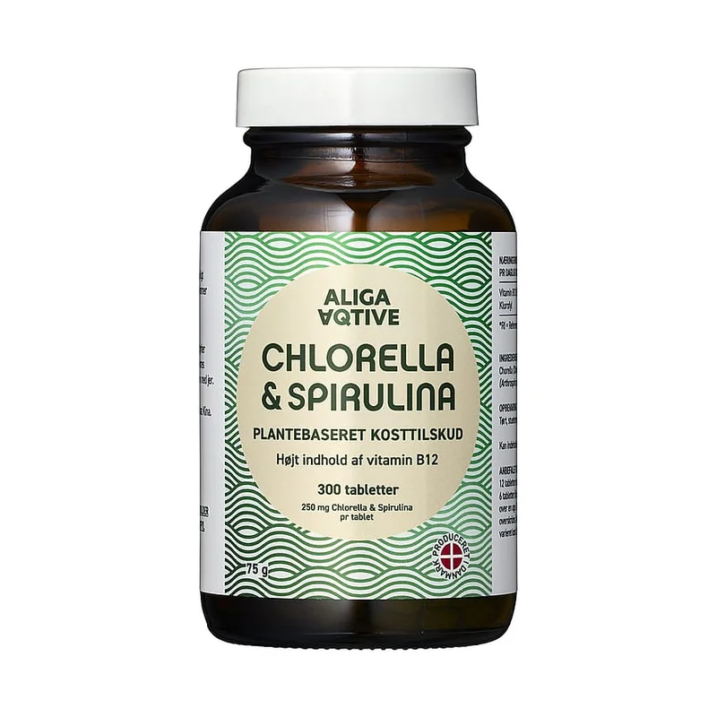 3 for 2 - Aliga Aqtive Chlorella og Spirulina 250 mg 300 tabl., Helse & Madvarer, Ingredienser, Spirulina