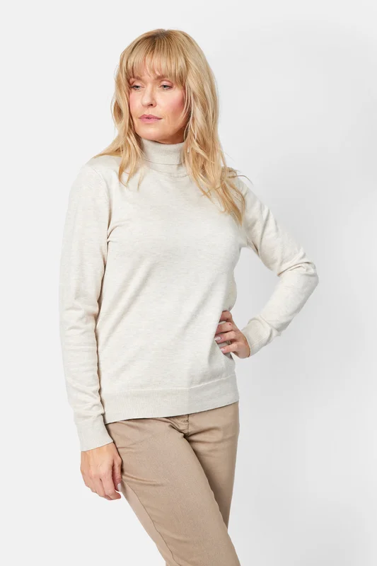 BRANDTEX - Strik Rullekrave - Sand