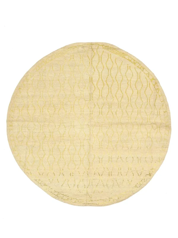 Berber Style Rug Modern Round Orange Large (Wool, )