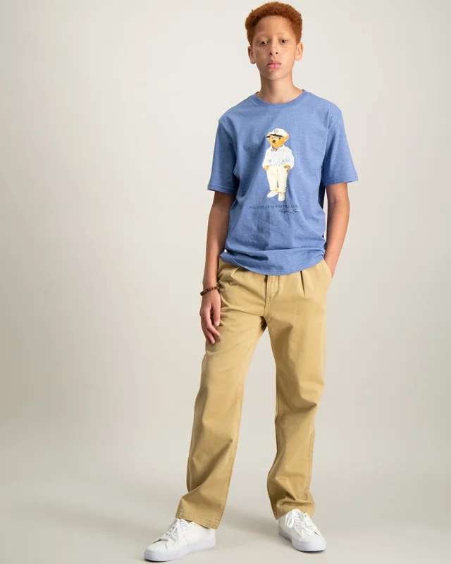 Polo Ralph Lauren Cotton Chino Drawstring Pant Beige Hosen Jungen - Kids Brand Store