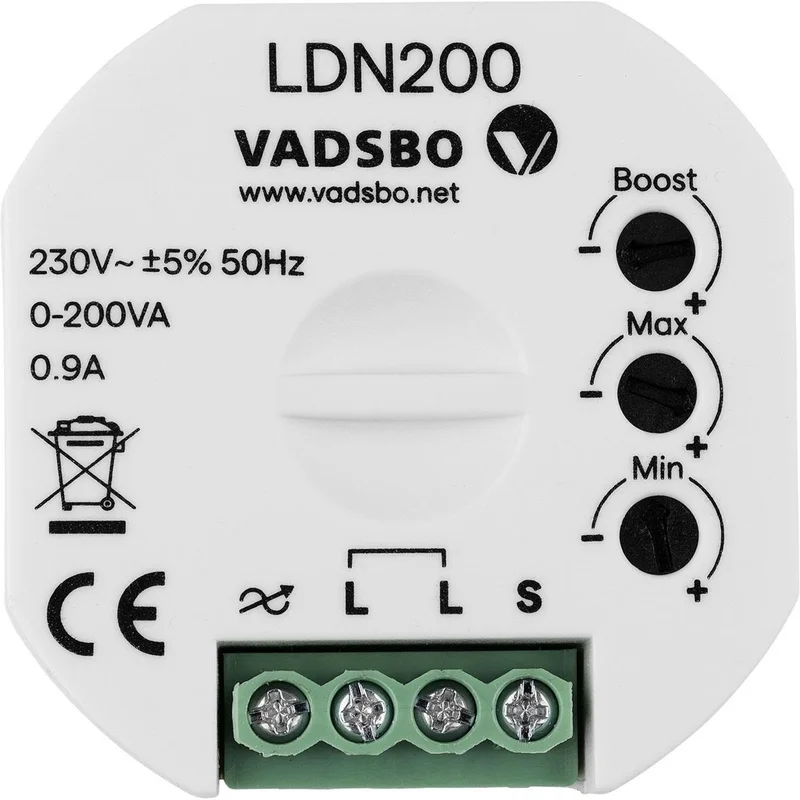 Vadsbo V-40P0200-001 Dimmer trådlös, Strömbrytare & vägguttag