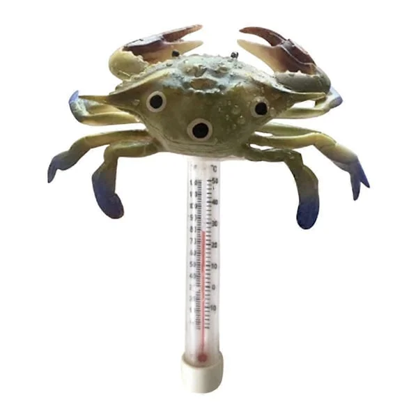 Pool Termometer Flydende Letlæselig Stor Størrelse Pool Termometer Havdyrsformet Termometer (Krabbe)