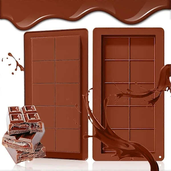 Sjokoladeform Silikon Dyp, 2-pakning Silikonformer, Sjokolade Dubai Sjokoladeform, Non-Stick Former, BPA-fri Dyp Sjokoladeform, Dubai Choc