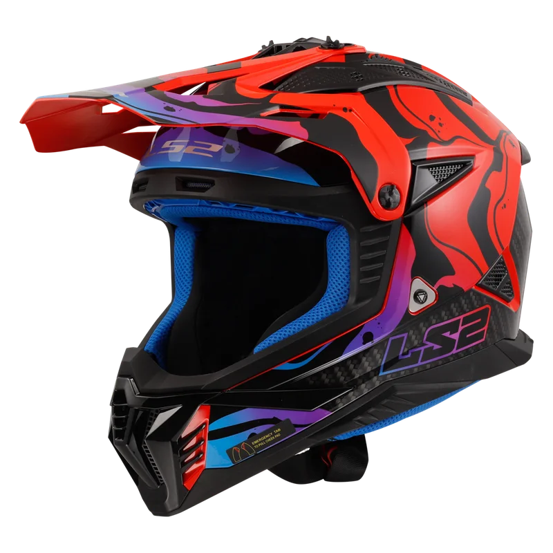 Casco MX LS2 MX708 Fast II Rojo brillante lavado L