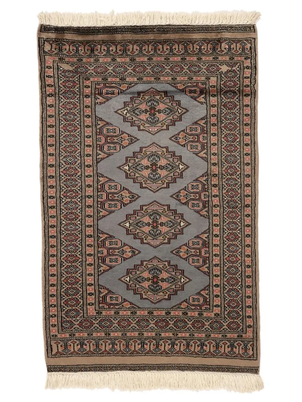80X128 Alfombra Pakistan Bukara 2Ply Oriental Marrón/Negro (Lana, ) Carpetvista