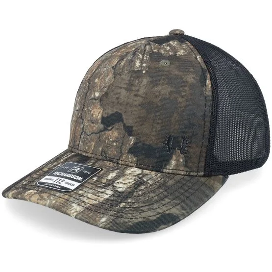 Hunter - Camo trucker Casquette - Tiny Moose Antlers Realtree Timber/Black A-frame Trucker @ Hatstore
