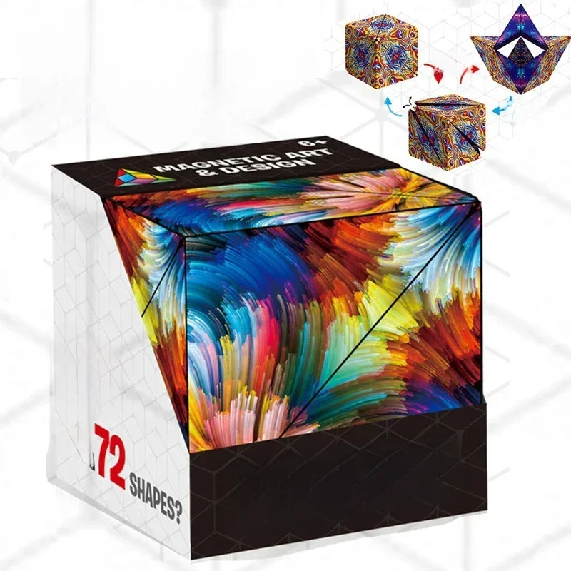 AliExpress - Cube cosmique magique infini Cubes Shasibo Cubes magnétiques modifiables Cubes magnétiques aimant Fidget AntiStres Flip Cubique Puzzle 