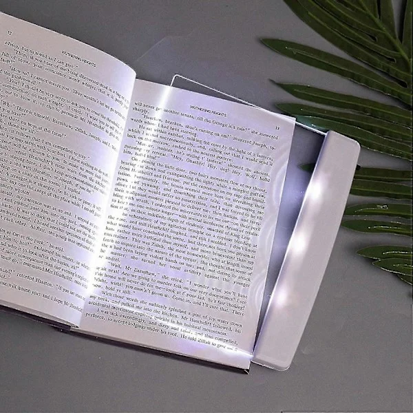 Flat boklys, LED leselys for bøker i sengen, LED leselys lysbrett