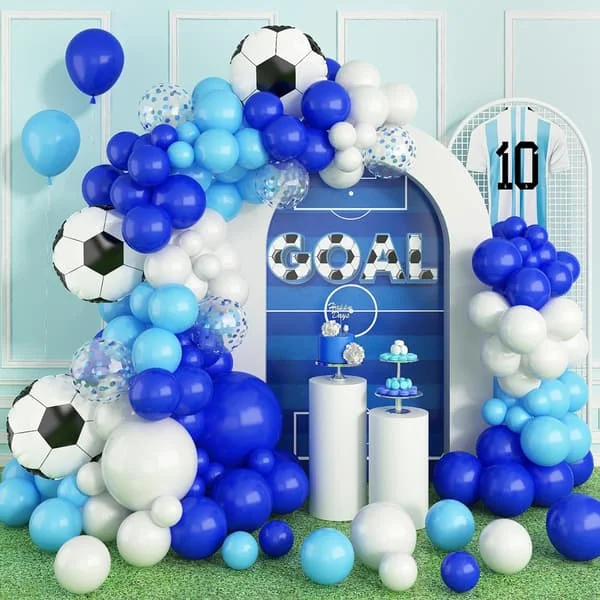 103 latex fotbollsballongbågar för examensfest
