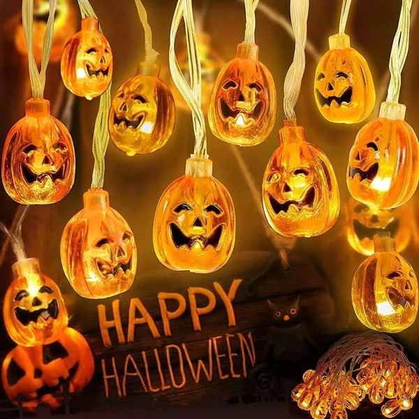 Halloween-dekorasjon, Halloween-lyslenke, Halloween-dekorasjon, 3 meter 2