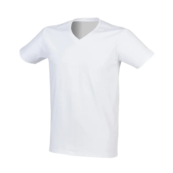 SF Men Mens Stretch V Neck T-Shirt XXL Vit