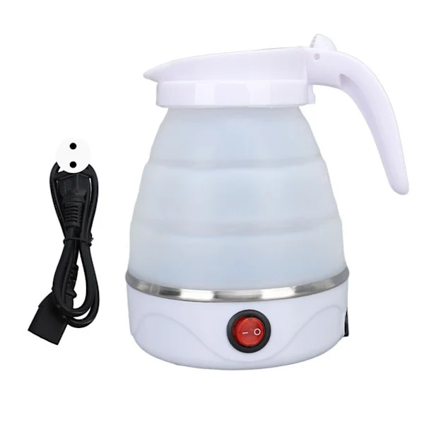 0.6L Foldable Kettle 600W Collapsible Kettle Portable Silicone Kettle for Travel Camping EU Plug 220V