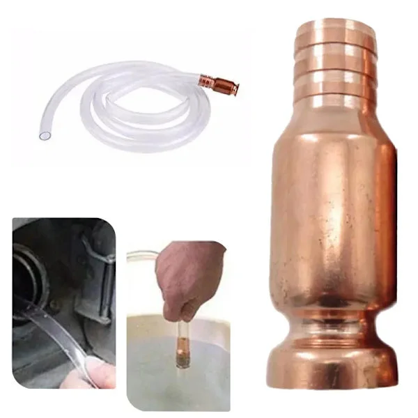 Rød Kobber Sifon Fyllerør Manuell Pumpe Oljerør Fittings Sifon Kobling Bensin Drivstoff Vann Rist Sifon Oljepumper