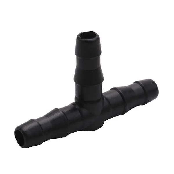 Dryppvanningskoblinger med mothaker, Universelle T-stykker med mothaker 100 stk, Passer 1/4 tommers dryppslange (