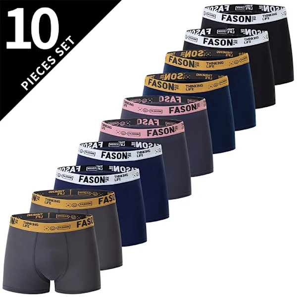 10-pack Men's Underwear - Breathable, Comfortable, Solid Color, Perfect for Everyday Wear, Gym or Daily Use 10pcs[ZHE]