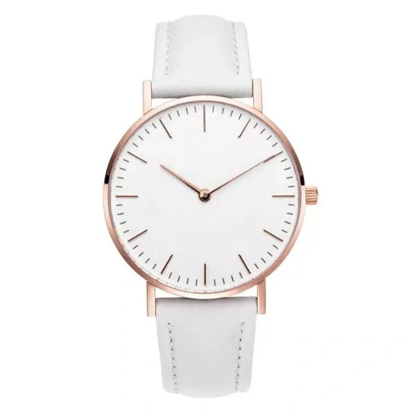 Luksus Rose Gull Klokke Dame Armbåndsur Topp Merke Dame Uformell Kvarts Klokke Stål Dame Armbåndsur Montre Femme Relogio Leath