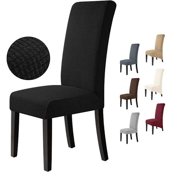 Chair Cover Set of 6 Stretch Chair Covers Dining Chair Covers Easy Care and Durable Jacquard Chair Covers