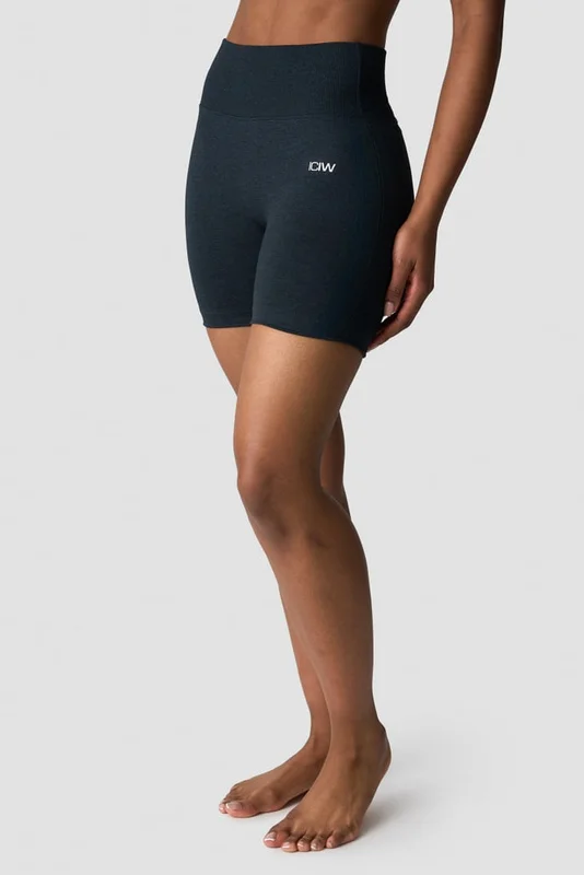 ICANIWILL - Soft Seamless Shorts Navy Melange- Shorts - Dames - sportkleding van ICIW